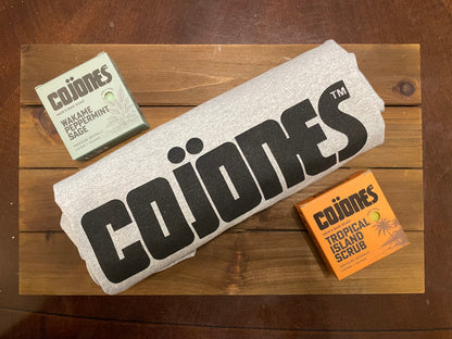 COJONES - Heather Grey Shirt / Black Logo
