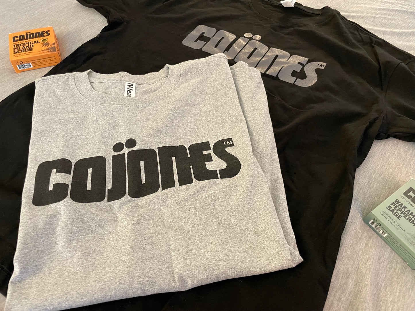 COJONES - Black Shirt / Grey Logo