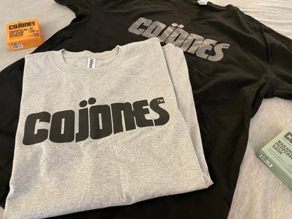 COJONES - Black Shirt / Grey Logo