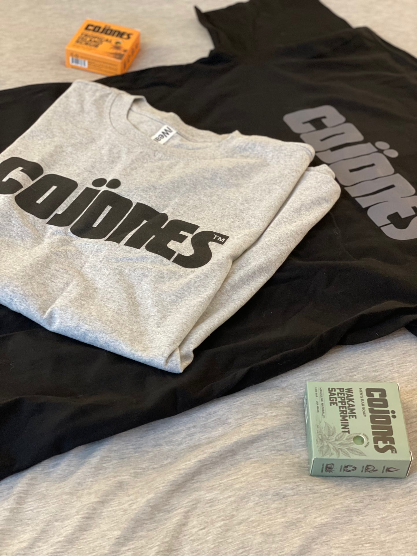 COJONES - Black Shirt / Grey Logo